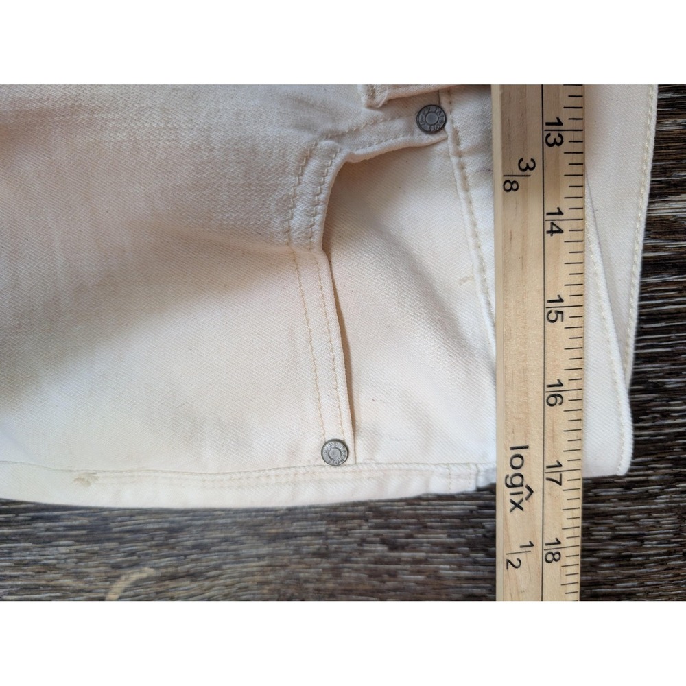 Talbots Slim Ankle Jeans Womens 12 Beige High Rise Stretch Denim Five Pocket - Picture 7 of 9